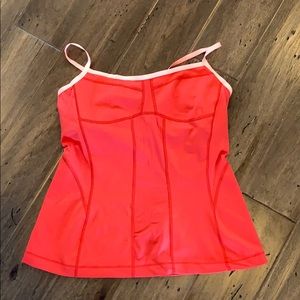 North Face Vapor Wick salmon color tank with bra